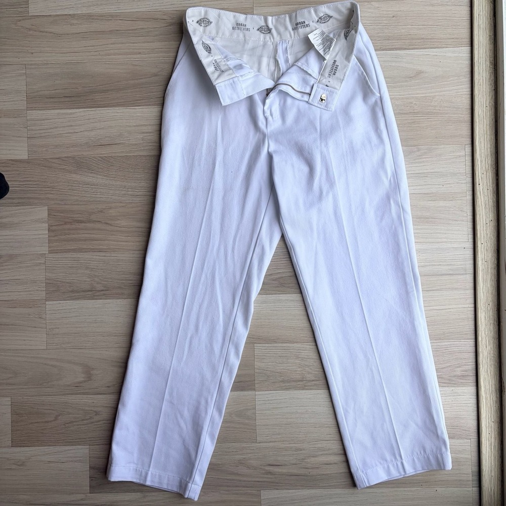 Women's Dickies x Urban Outfitters High-Waisted Work Pants, White, Size 2R